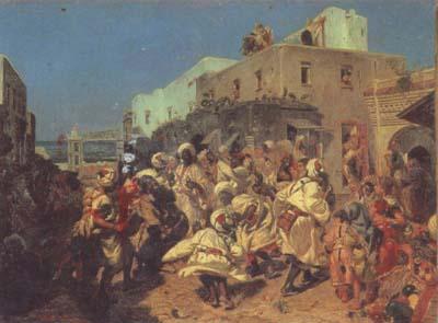Alfred Dehodencq Blacks Dancing in Tangiers (san26) oil painting image